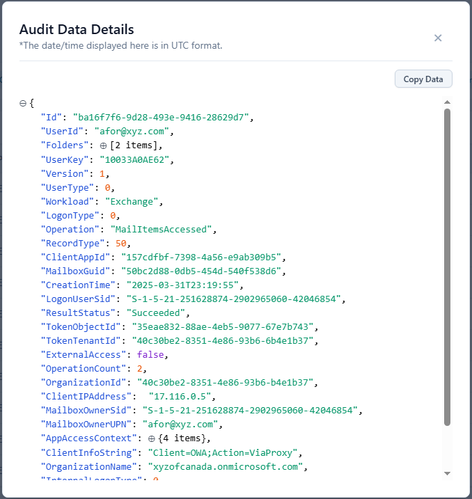 WanLyzer Log Detail Modal
